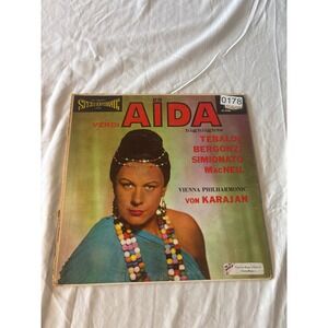 London Verdi Aida Highlights Vinyl LP OS 25206 Karajan Tebaldi Good Stereo UK
